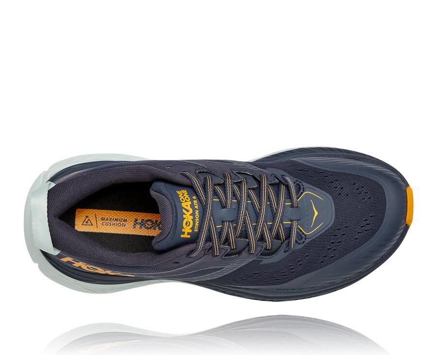 Tenis Hoka One One Trail Hombre Azul Marino/Blancos - Stinson Atr 6 - PGFI80521